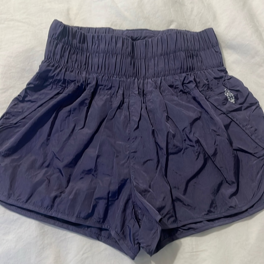 Free people movement, high waisted, purple, athletic shorts size small